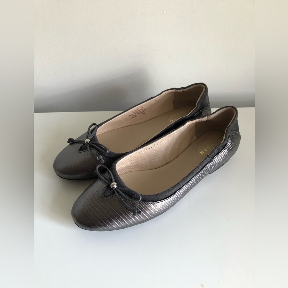 NEW Cole Haan Keira Ballet Flat Pewter Lizard Print